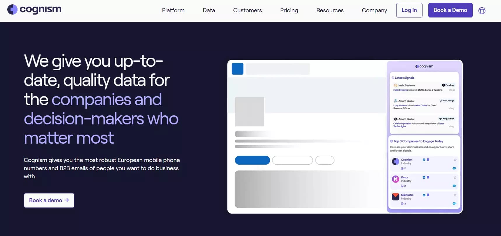Top 10 B2B data providers - 3. Cognism