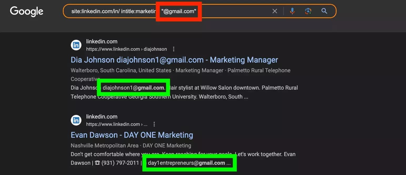 What Is LinkedIn X-Ray Search? - 2. To find contact info